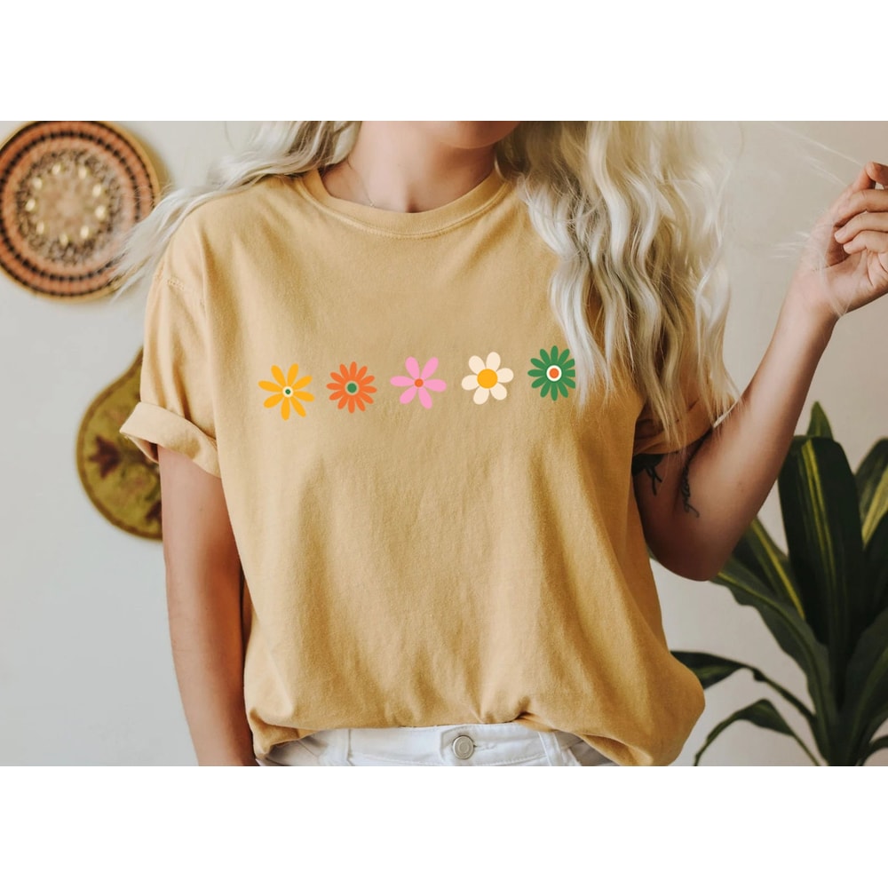 Daisy Womens Shirt, Wildflower Shirt, Spring Daisy Lover Shirt, Oversized Gift Shirt, Hippie Flower Tee, Vacation Mother Day - 5.jpg