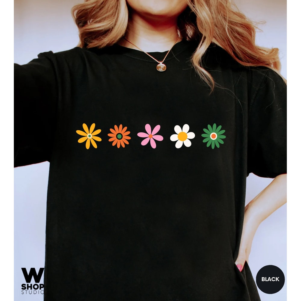 Daisy Womens Shirt, Wildflower Shirt, Spring Daisy Lover Shirt, Oversized Gift Shirt, Hippie Flower Tee, Vacation Mother Day - 6.jpg