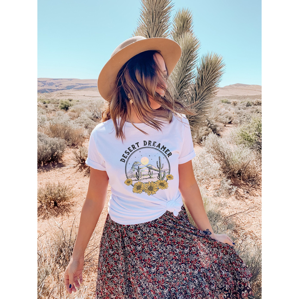 Desert T Shirt, Desert Dreamer, Cactus Shirt, Plant Shirt, Graphic Tee, Cute TShirt, Gift For Her, Tumblr Fashion, Casual Fashion - 1.jpg