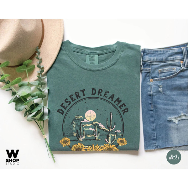 Desert T Shirt, Desert Dreamer, Cactus Shirt, Plant Shirt, Graphic Tee, Cute TShirt, Gift For Her, Tumblr Fashion, Oversized Casual - 7.jpg