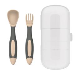 High Quality 90 silica gel bib Baby feeting dispensing Spoon and fork set Chisheng(US Customers)