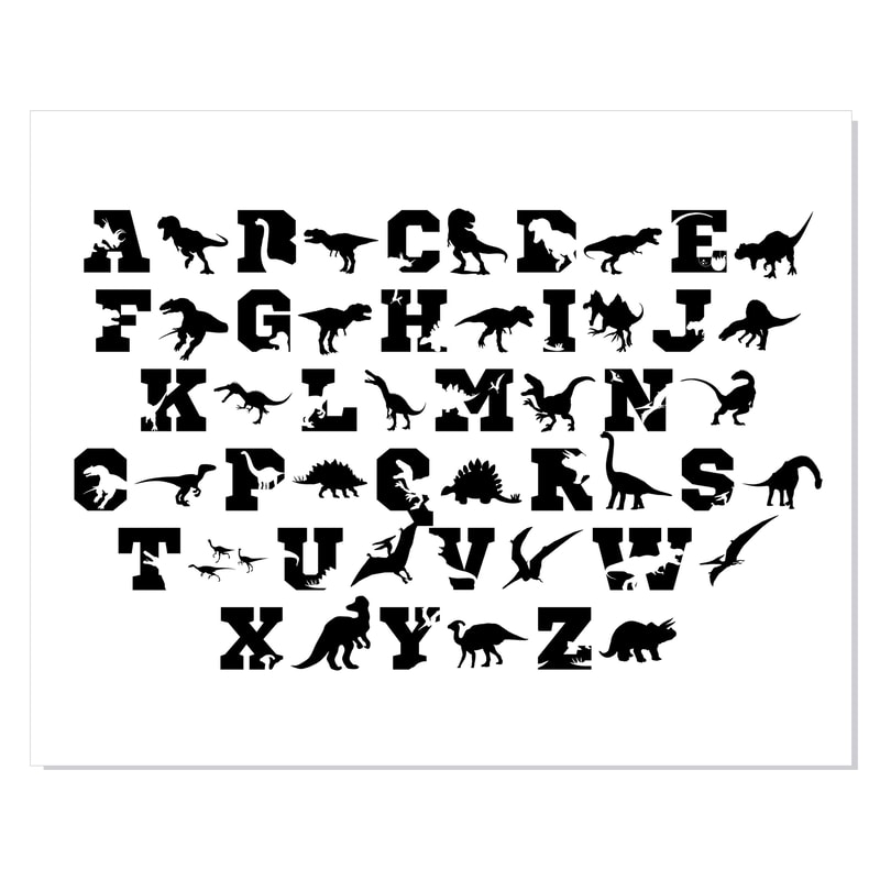 Dinosaur Silhouette Font svg 5.jpg