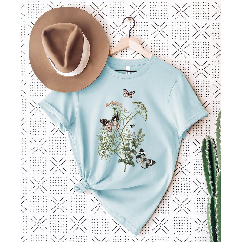 Flower t-shirt Gift for her Women trendy tshirt Spring concept Wild meadow flower nature tee Floral Tee Gardener Botanical Shirt - 6.jpg