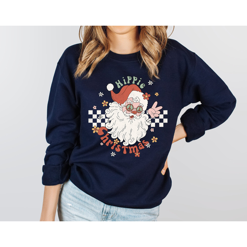 Funny Santa Sweatshirt, cute Christmas shirt for women, Christmas crewneck, graphic christmas tee, Santa shirt for women, xmas sweater - 6.jpg