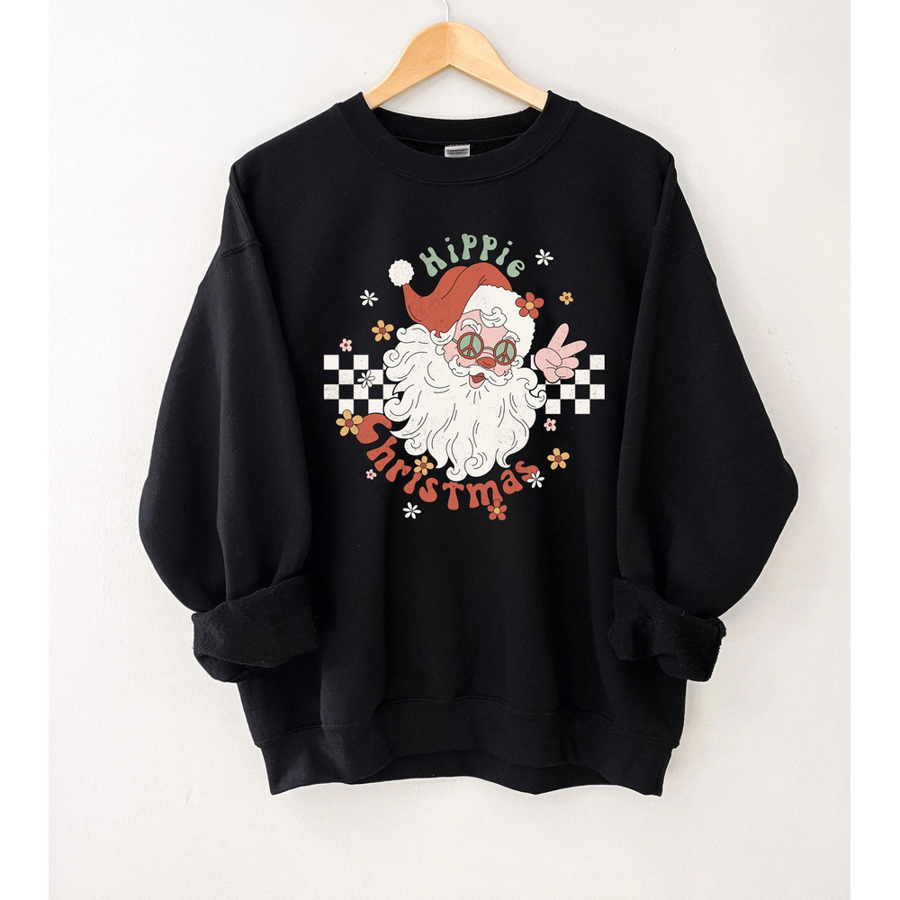 Funny Santa Sweatshirt, cute Christmas shirt for women, Christmas crewneck, graphic christmas tee, Santa shirt for women, xmas sweater - 7.jpg