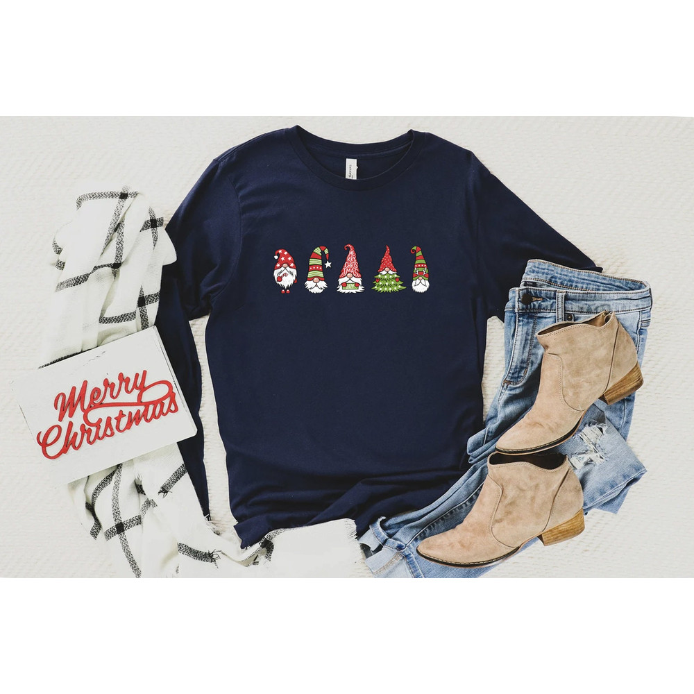 Gnome Sweatshirt, Cute Gnome Long Sleeve Shirt, Xmas Gnomes Sweatshirt, Christmas Long Sleeve tee, Funny Christmas Gift - 3.jpg