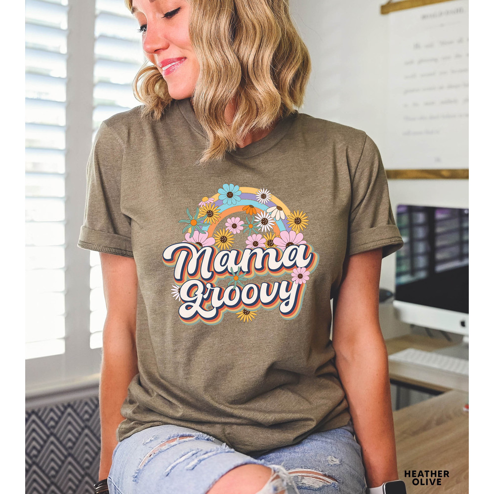 Groovy Mama Shirt, Retro Mama Shirt, Hippie Flower Power Shirt, Groovy Vibes Shirt, Mother's Day Shirt , Mom T shirt, New Mom t-Shirt - 3.jpg