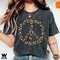 Hippie Peace Sign Shirt, Boho Peace Oversized Tee, Floral Peace Symbol, Wildflowers T-Shirt, Peace Symbol Shirt, Graphic Tees For Women - 2.jpg