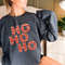 HO HO HO Sweatshirt, Merry Christmas Tree Hoodie, Unisex Adult Funny Holiday shirt, Vintage Merry and Bright Xmas Crew tee - 4.jpg