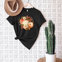 let your love grow tee, floral t-shirt, bohemian style shirt, butterfly shirt, trending right now, women's graphic t-shi