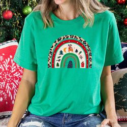 merry christmas shirt, christmas rainbow t-shirt, rainbow shirt, christmas family shirt, merry christmas shirt, christma