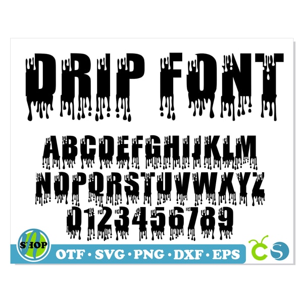 Drip font OTF, Dripping Font SVG, Dripping font png, Hallowe | Inspire ...