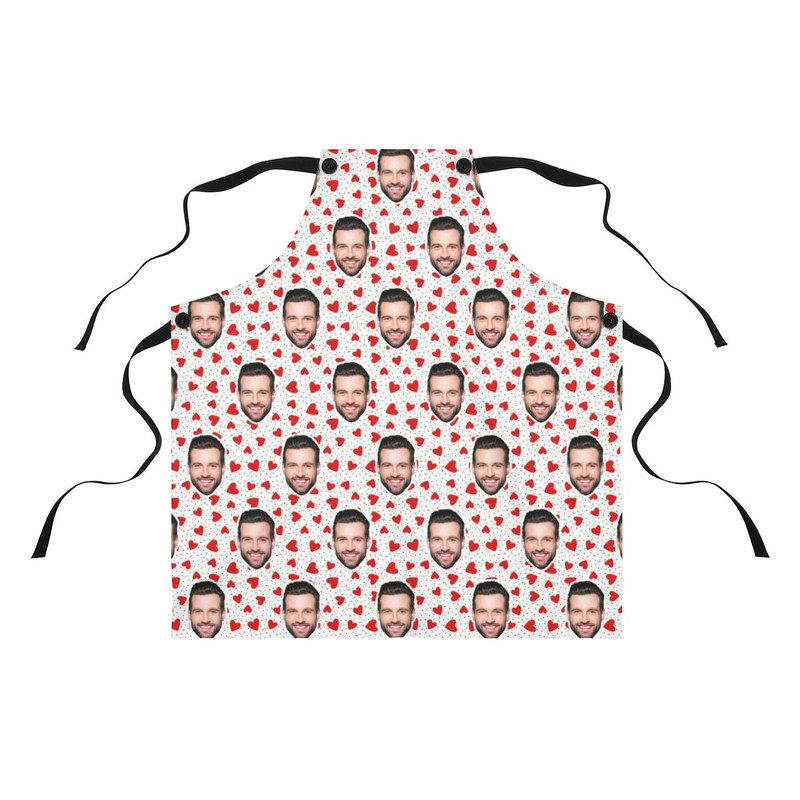 Personalized Faces Apron Custom Photo Apron Love Valentines Day Funny Crazy Face Kitchen Apron Personalized Kitchen Custom Picture Chef Gift - 4.jpg