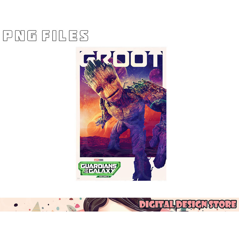 Marvel Guardians of the Galaxy Volume 3 Groot Poster png, digital download copy.jpg