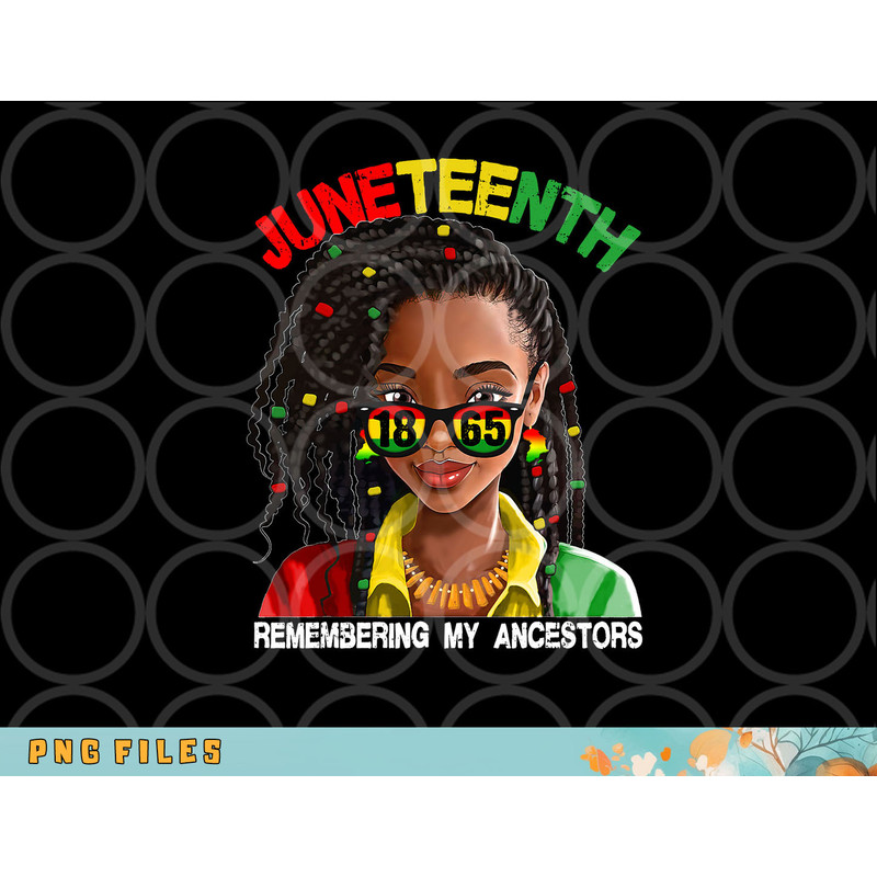 Juneteenth Tshirt Women Loc d Hair Remebering My Ancestors png, digital download copy.jpg