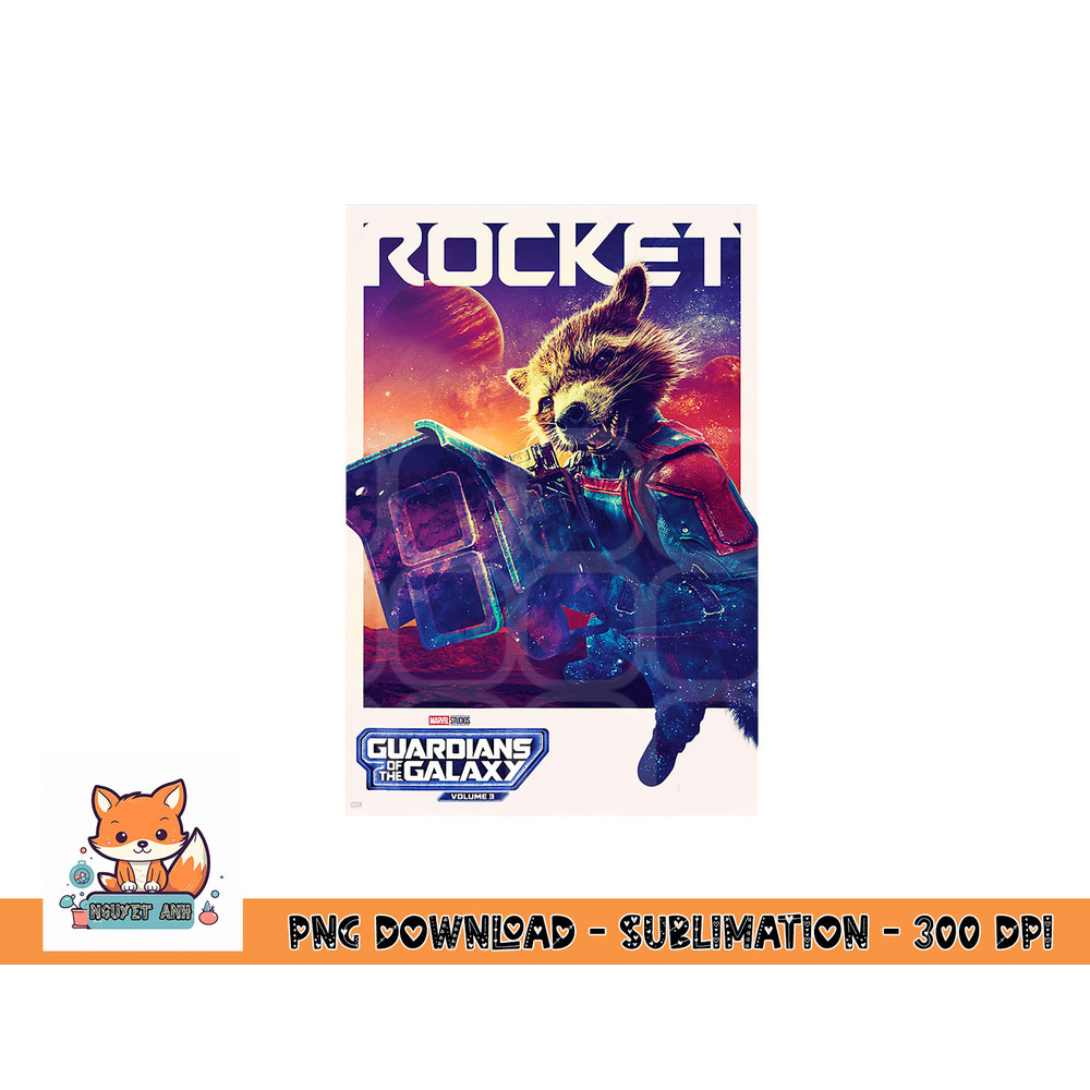 Marvel Guardians of the Galaxy Volume 3 Rocket Poster png, digital download copy.jpg