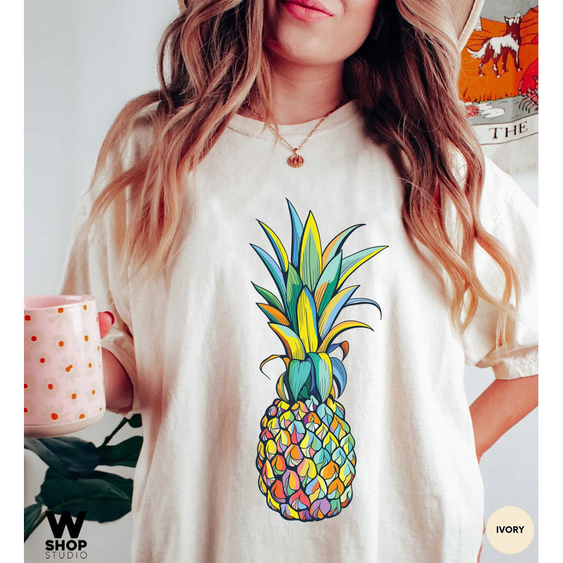Pineapple Shirt, Women Graphic Tees, Foodie Shirt, Summer Shirt, Cute Pineapple T Shirt, Pineapple Lover, Gift for Her, Oversized - 1.jpg