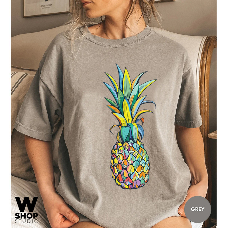 Pineapple Shirt, Women Graphic Tees, Foodie Shirt, Summer Shirt, Cute Pineapple T Shirt, Pineapple Lover, Gift for Her, Oversized - 2.jpg