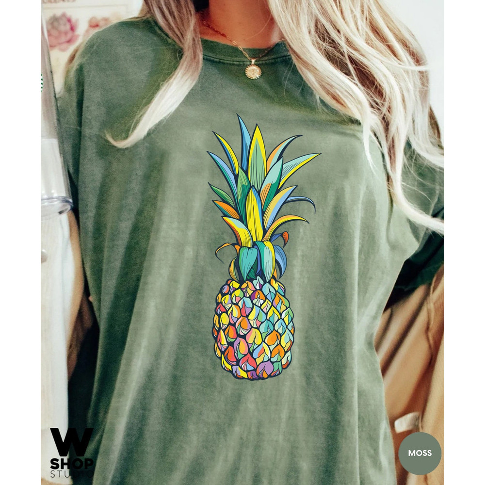 Pineapple Shirt, Women Graphic Tees, Foodie Shirt, Summer Shirt, Cute Pineapple T Shirt, Pineapple Lover, Gift for Her, Oversized - 4.jpg
