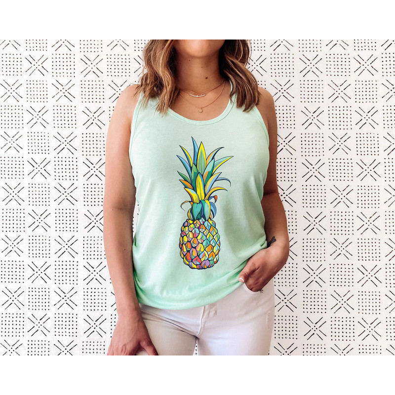 Pineapple Tank, Tank for Women, Graphic Tees, Foodie Tank, Summer Shirt, Cute Pineapple Top, Pineapple Lover, Gift for Her - 1.jpg