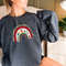 Rainbow Christmas Sweatshirt, Merry & Bright Shirt, Women Christmas Gift Idea, Trendy Christmas Rainbow Sweatshirt, Women Christmas Rainbow - 2.jpg