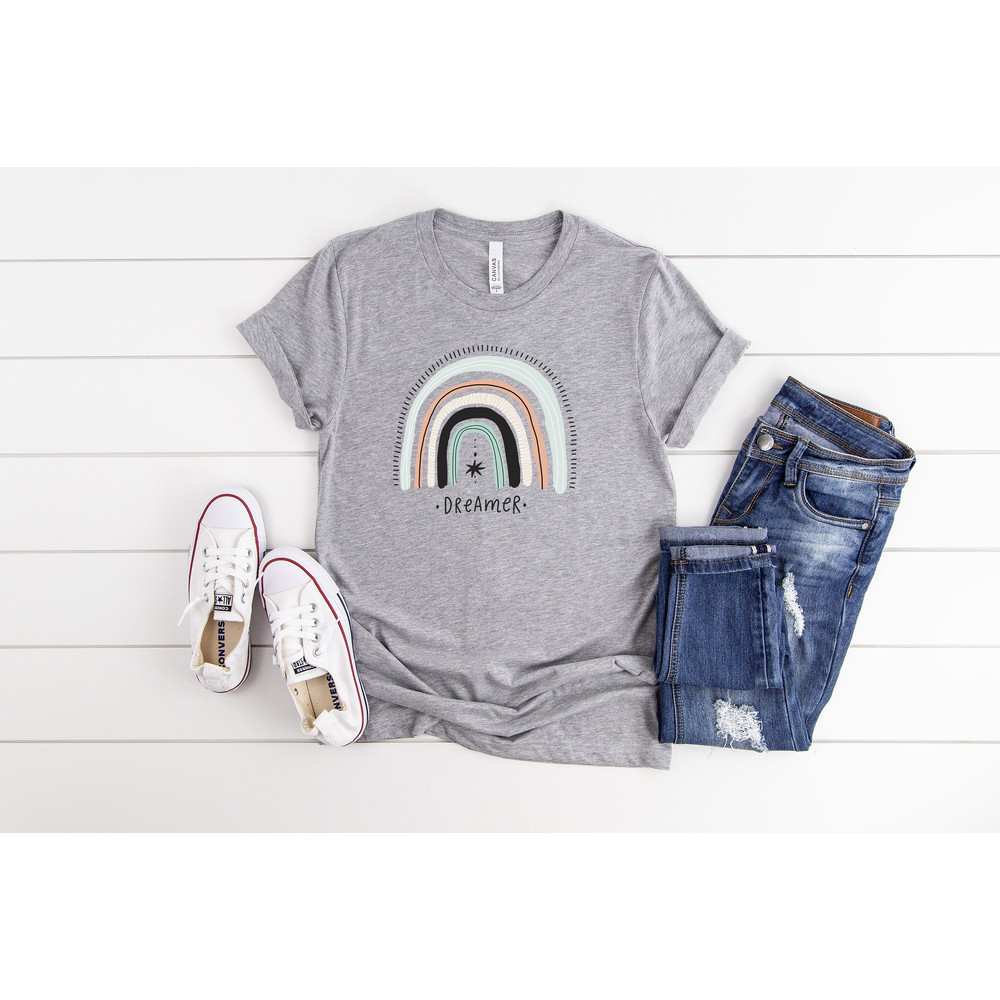 Rainbow Shirt, Women's Graphic Tees, Dreamer T Shirt, Rainbow T-Shirt  Rainbow Tee  Inspirational Shirt  Dreamer Life  Boho Tshirt - 6.jpg