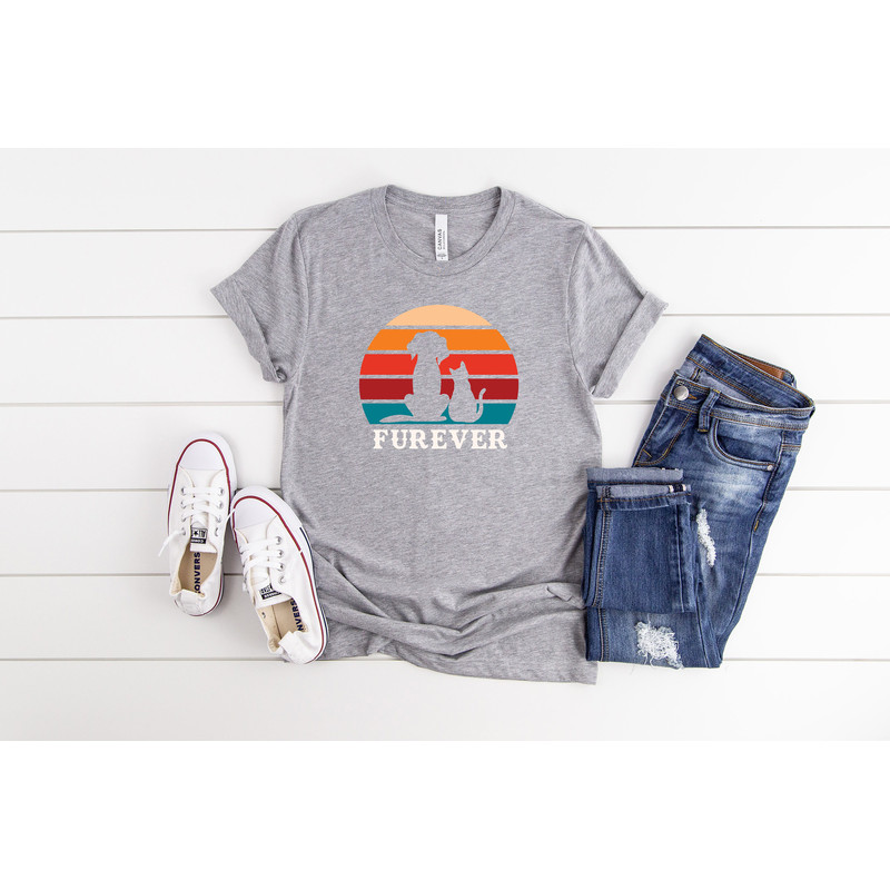 Retro Cat Shirt, Dog Shirt, Furever Shirt, Cat Dog Lovers Tee, Funny Animal T Shirt, Forever Tee, Cat Dog Shirt, Kitty Shirt - 6.jpg