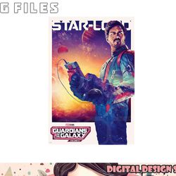 marvel guardians of the galaxy volume 3 star-lord poster png, digital download copy