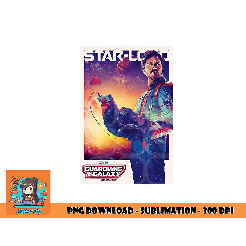 Marvel Guardians of the Galaxy Volume 3 Star-Lord Poster png, digital download copy.jpg