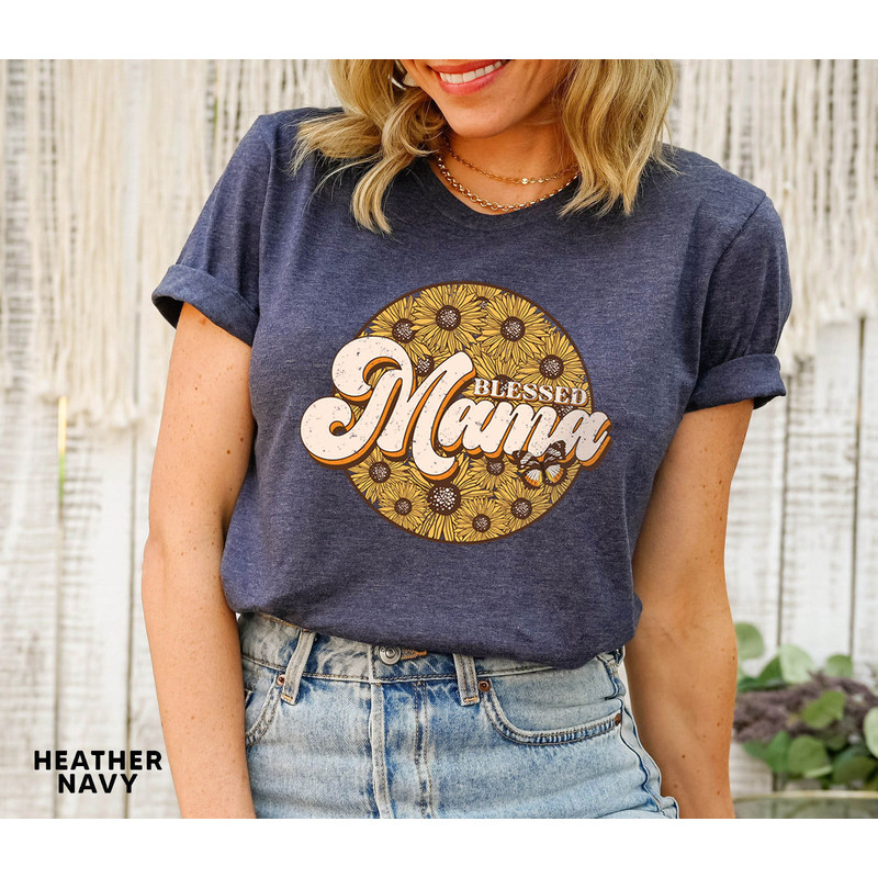 Retro Vintage Mama Shirt, Sunflower Mama Shirt, Mom Life Shirt,Girl Mama Motherhood Shirt, Cute Mom Shirt,Mothers Day Gift - 2.jpg