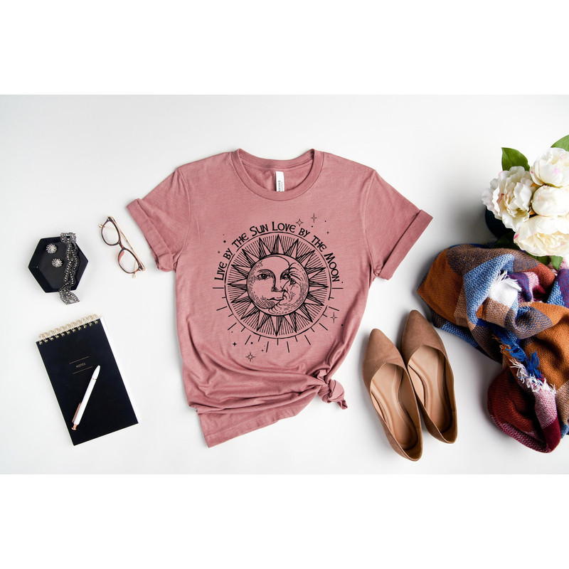 Sun Moon Stars Tee, Celestial Tee, Graphic Tee, Sun Shirt, One with the Sun, Boho Shirt, Vintage Tee, Mystical Tee, Moon Shirt, Bohemian - 2.jpg