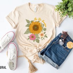 sunflower graphic tee, hippie sunflower shirt, floral women's tee, t shirt, vacation, gift, trending, plus size