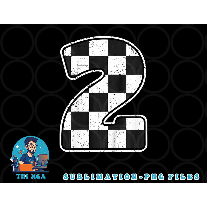 Kids Birthday Boy 2 Two Race Car 2nd Birthday Racing Car Flag png, digital download copy.jpg