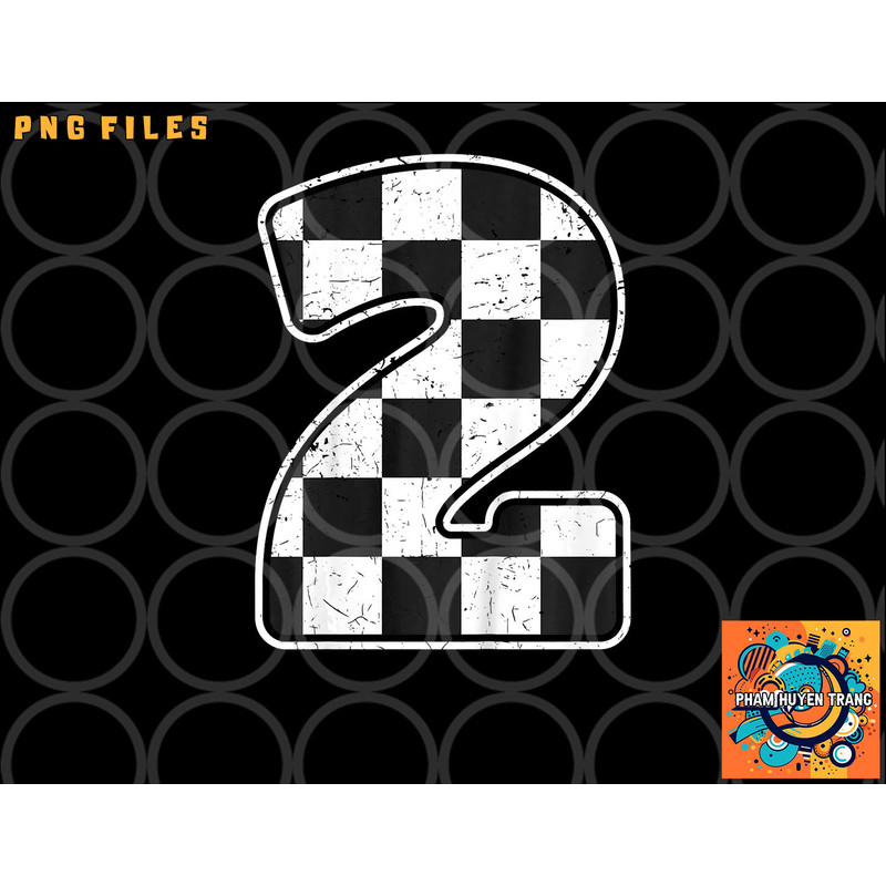 Kids Birthday Boy 2 Two Race Car 2nd Birthday Racing Car Flag png, digital download copy.jpg