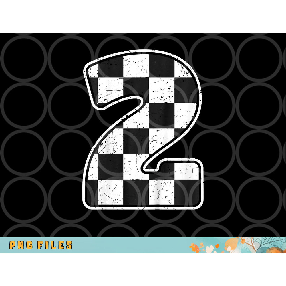 Kids Birthday Boy 2 Two Race Car 2nd Birthday Racing Car Flag png, digital download copy.jpg