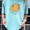 Think Happy Thoughts, Sunflower Tee, Wildflower Tshirt, Oversized Boho Shirt, Floral Tshirt, Gift for Women, Ladies Shirts, Best Friend - 6.jpg