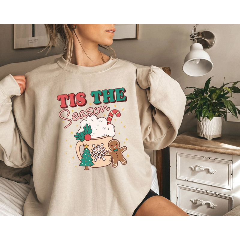 Tis the season Christmas sweatshirt, Retro cute chritmas sweatshirt, Christmas sweatshirt, retro Christmas sweatshirt - 2.jpg