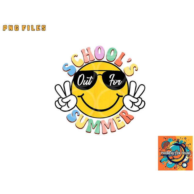 Last Day Of School Graduation Groovy Schools Out For Summer png, digital download copy.jpg