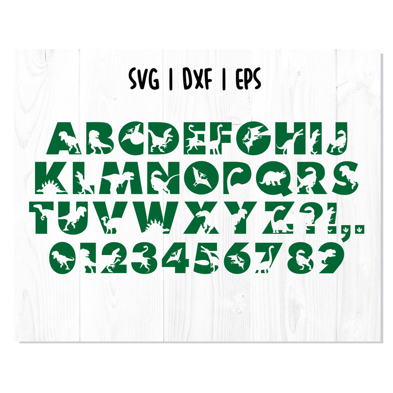 Dinosaur Silhouette font svg 5.png