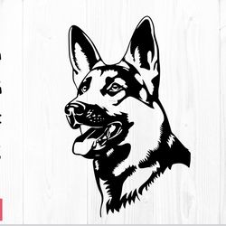 dog german shepherd head stencil svg | german shepherd svg, dog svg, german shepherd cut file for cricut silhouette