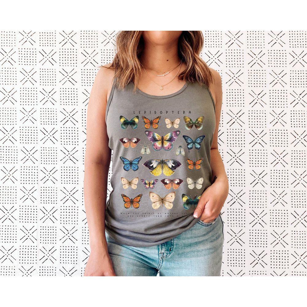 Vintage Butterfly Design, Festival Tank Top, Butterly Tank Top, Butterfly Chart Tank Top - 1.jpg