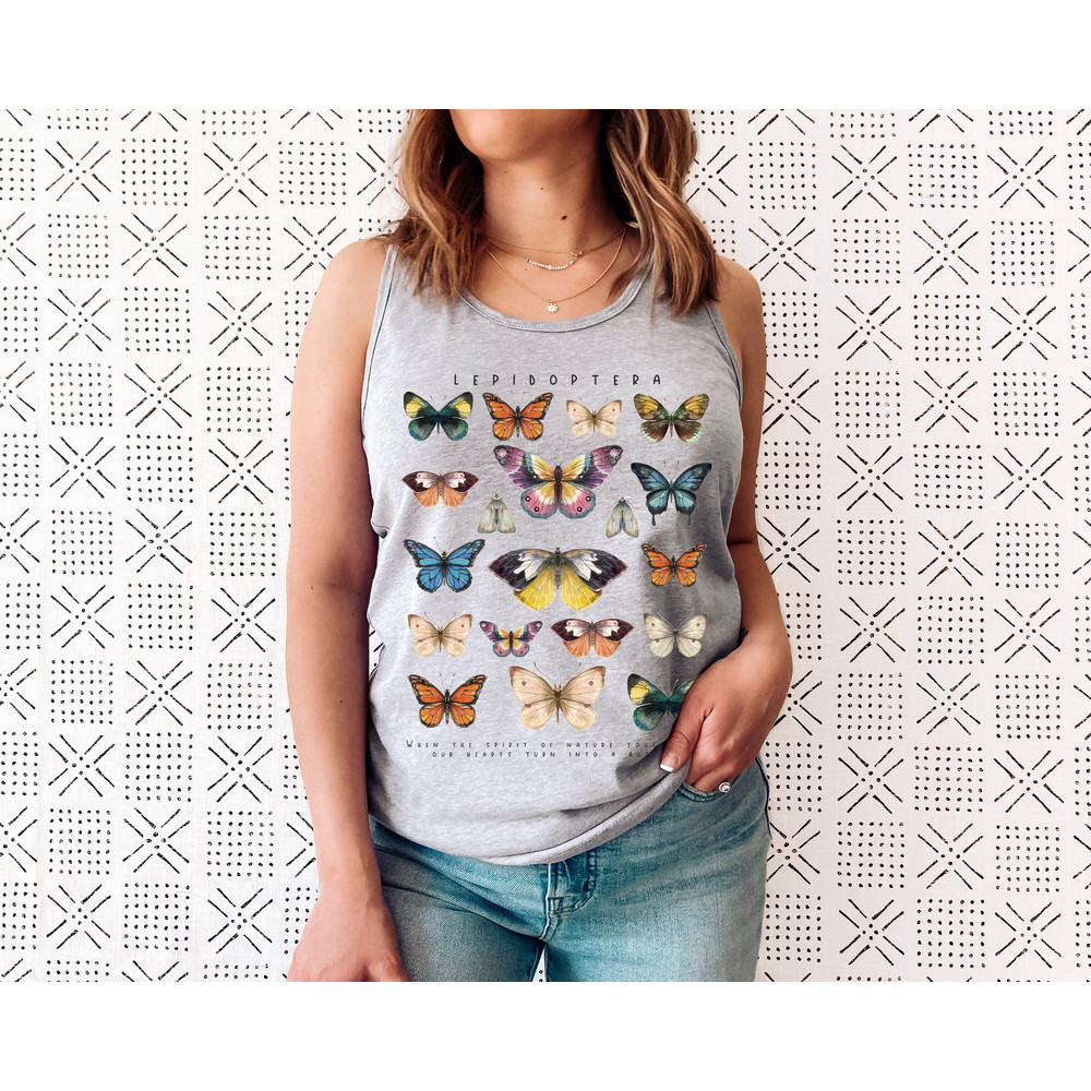 Vintage Butterfly Design, Festival Tank Top, Butterly Tank Top, Butterfly Chart Tank Top - 2.jpg