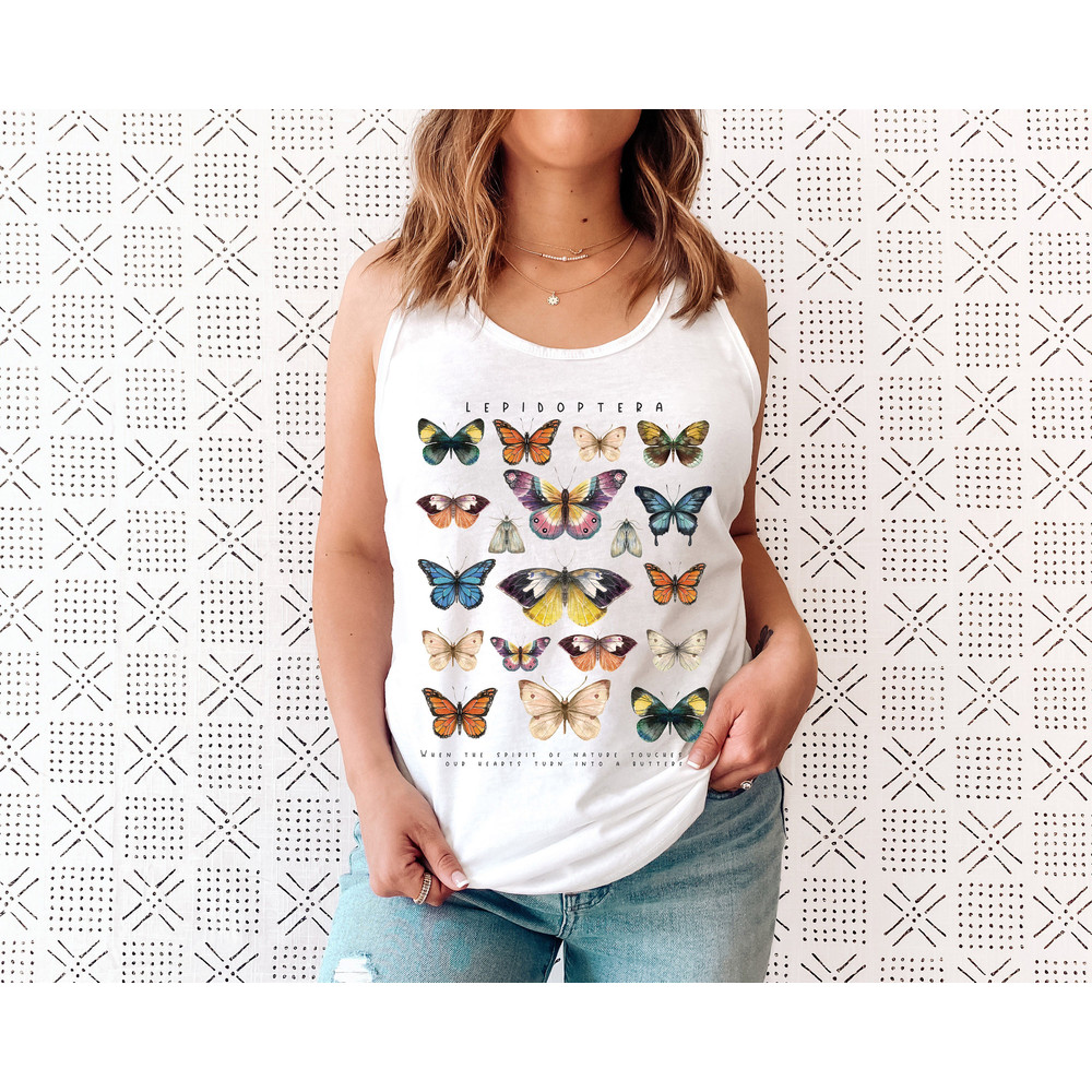 Vintage Butterfly Design, Festival Tank Top, Butterly Tank Top, Butterfly Chart Tank Top - 3.jpg