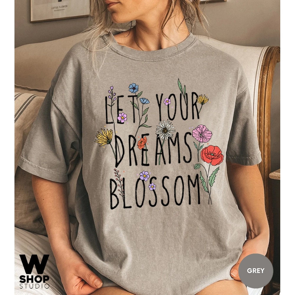 Wildflower T shirt, Meadow Floral Tshirt, Boho Flower Shirt, Gift for Women, Ladies Shirts, Best Friend Gift - 3.jpg