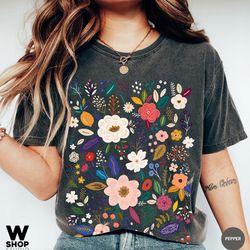 wildflower tshirt, comfort colors shirt, floral tshirt, flower shirt, gift for women, ladies shirts, best friend gift