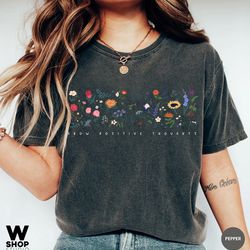 wildflower tshirt, wild flowers shirt, floral tshirt, comfort colors, gift for women, ladies, best friend gift, grow pos