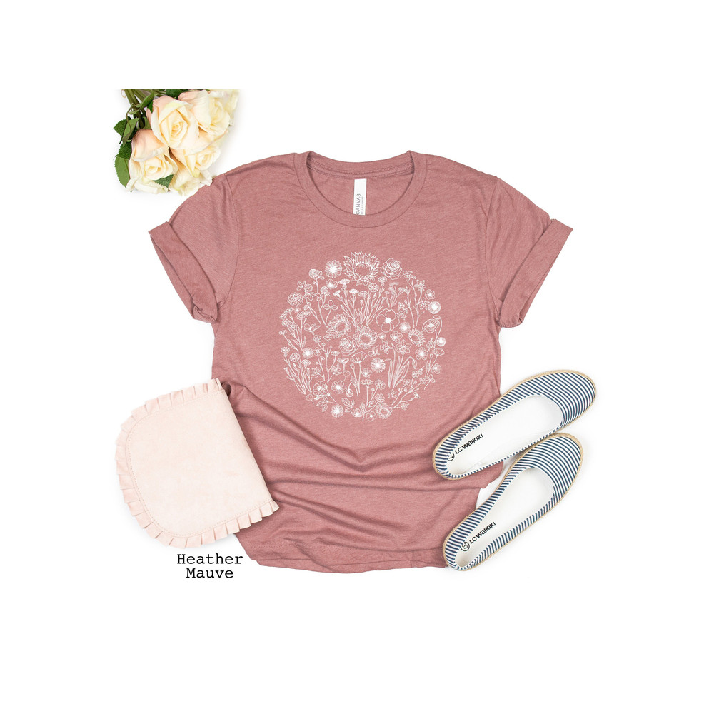 Wildflower Tshirt, Wild Flowers Shirt, Floral Tshirt, Flower Shirt, Gift for Women, Ladies Shirts, Best Friend Gift - 2.jpg