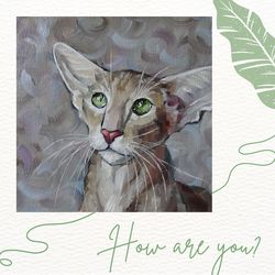 How are you!  Digital Greeting card with the image of cats.