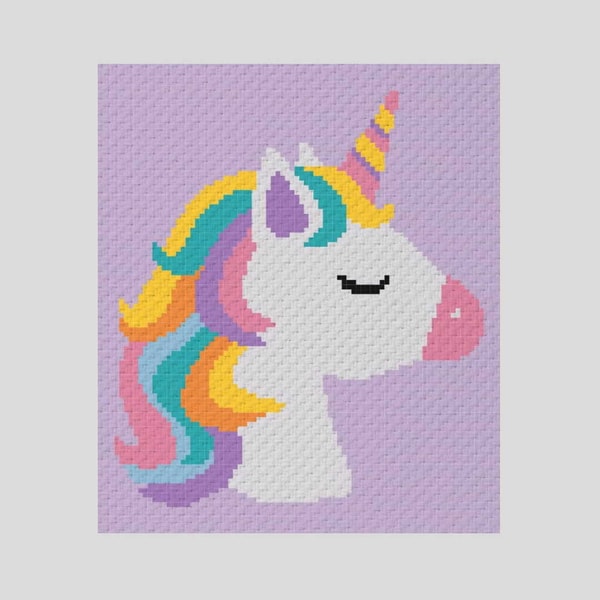 Crochet C2C Unicorn graphgan blanket pattern PDF Instant Dow | Inspire ...