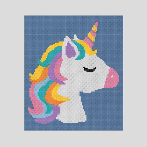 Crochet C2C Unicorn graphgan blanket pattern PDF Instant Dow | Inspire ...
